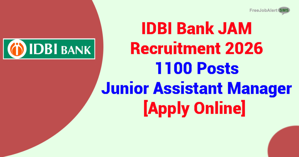 IDBI Bank JAM Recruitment 2026