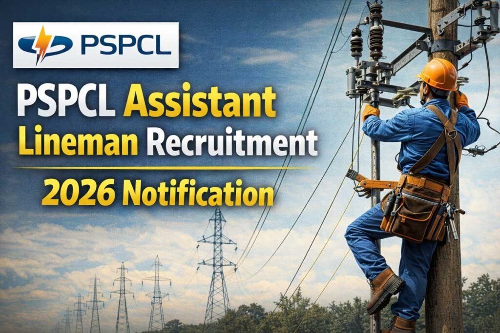PSPCL Assistant Lineman Recruitment 2026 Notification
